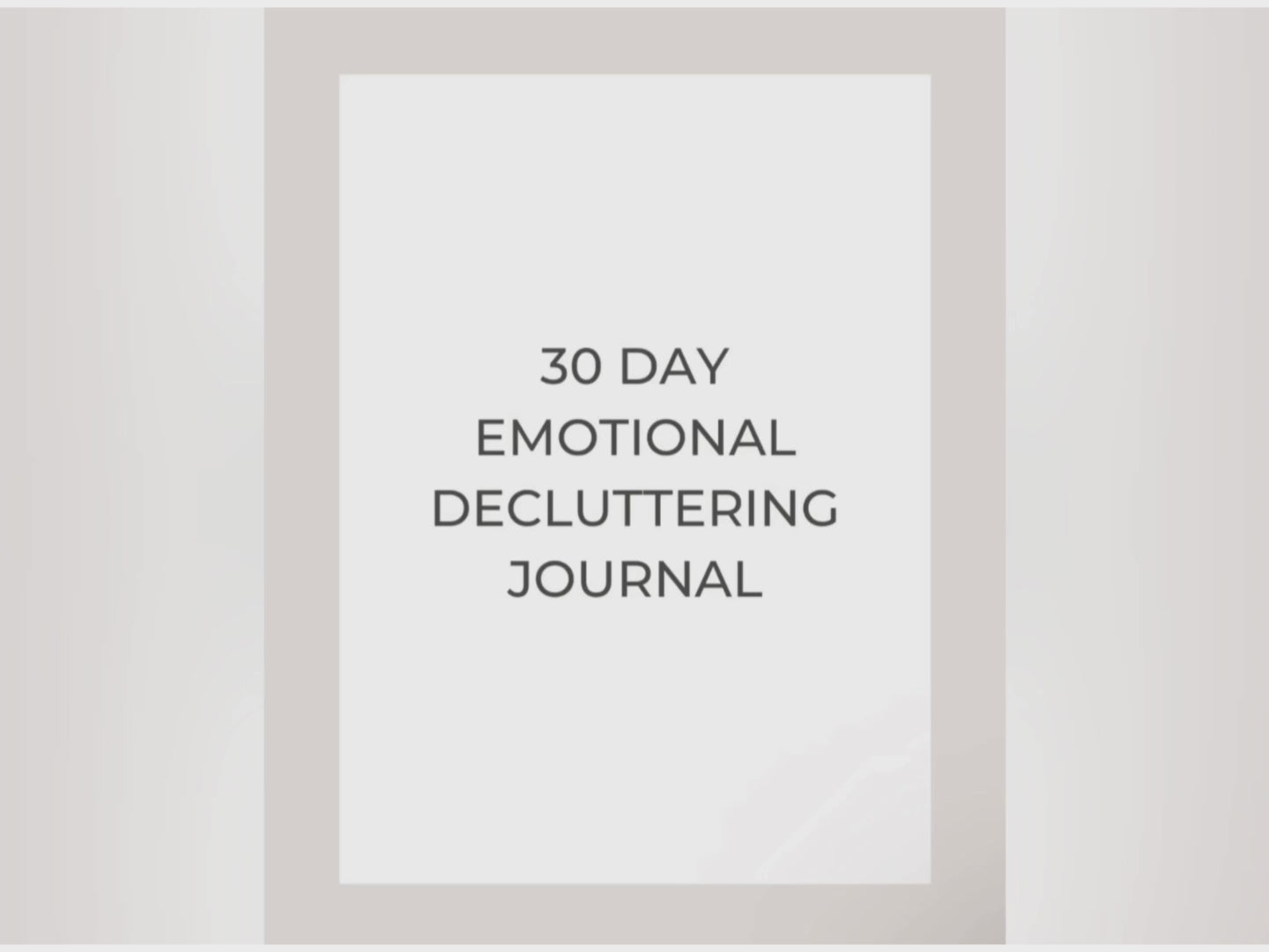 30 Day Decluttering Journal